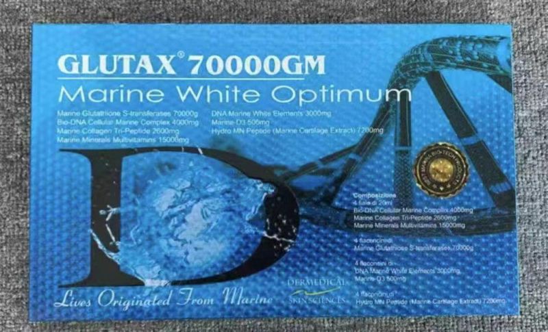 Best Whitening Effect Glutax 70000GM 180000GM 1800000GM Marine White Optimum Skin Whitening Injection 4 Session Glutathione Gsh Drop Injection