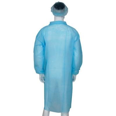 Disposable Nonwoven Lab Coat Dustproof Disposable Gown Lab Coat