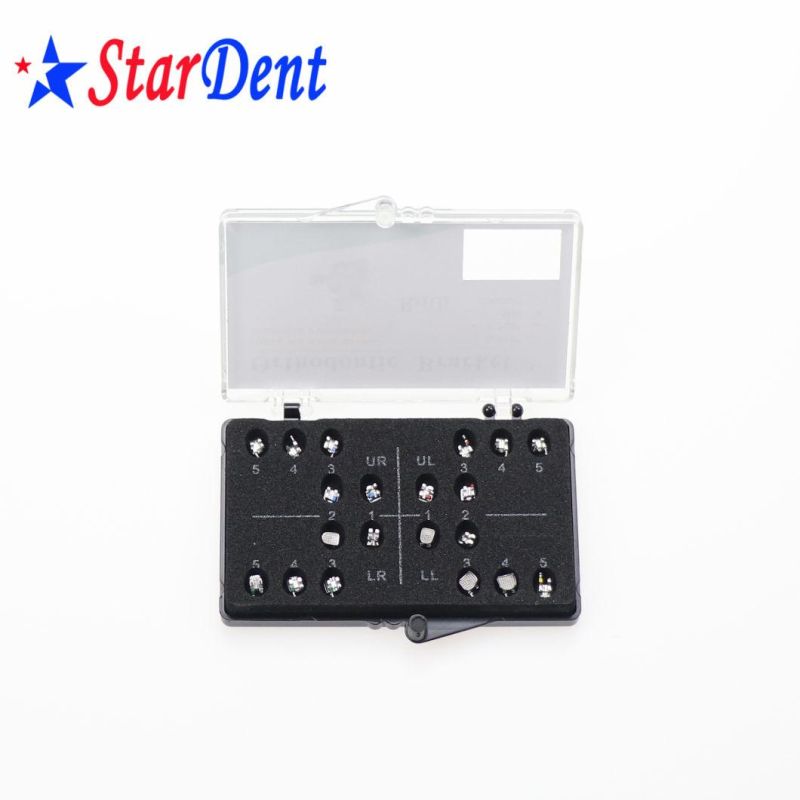 Good Quality Dental Orthodontic Brackets Metal Brackets Mesh/Monoblock Brackets Roth Mbt Edgewise Brackets