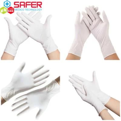 Disposable White Nitrile Gloves with Powder Free