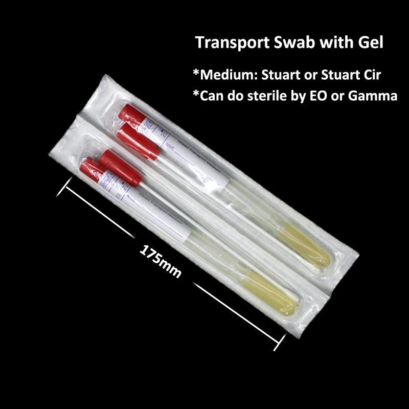 Disposable Sterile Cary Blair Transport Medium Swab with Gel