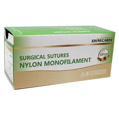 Surgical Medical Nylon Suture, 9/0 and 10/0, 12PCS/Box
