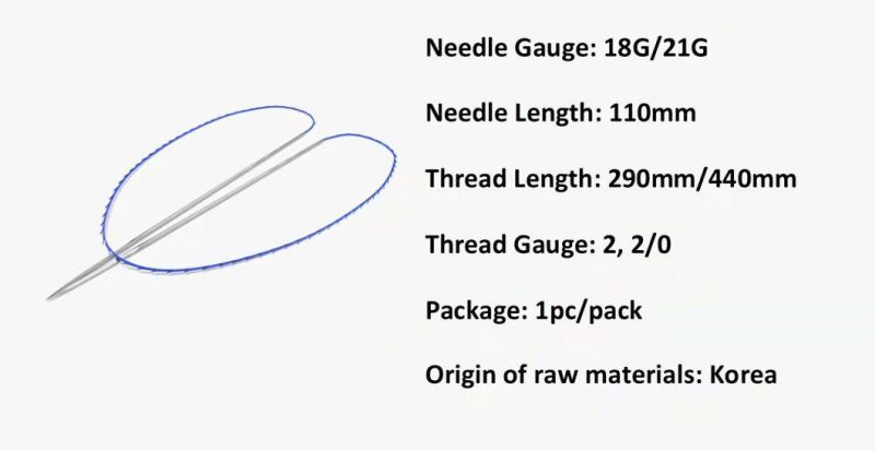 China Factory New You Thread Prices Pdo for Wrinkle Removal 25g*120mm Anti-Wrinkle Face Lift Pdo Threads