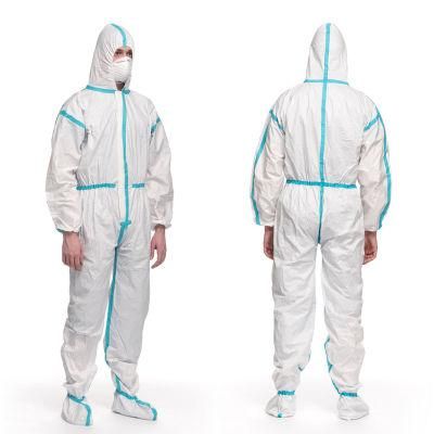 CE Certified Type 5-6 SMS Fabric Workwear Coverall