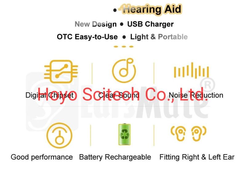 Mini Hearing Aid Digital Hearing Aid Bluetooth Rechargeable Digital Hearing Aid