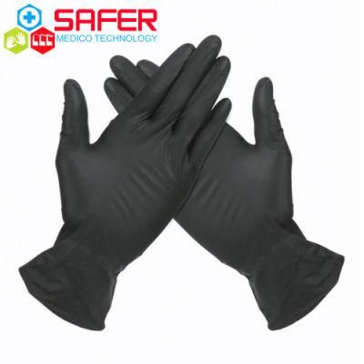 Disposable PVC Black Vinyl Gloves Powder Free
