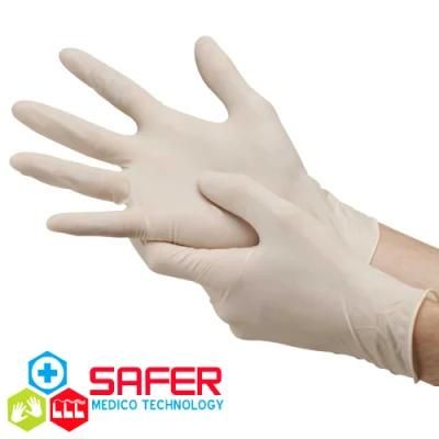 Disposable Latex Examination Hand Glove with Powdered (9&quot;, 5g, 6g)
