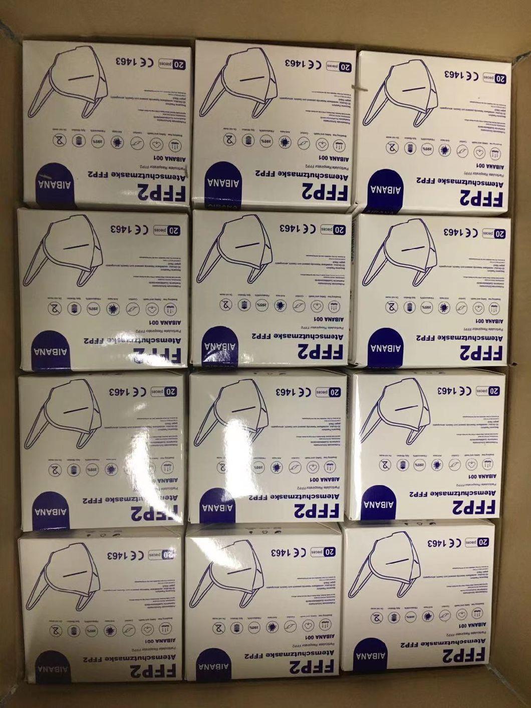 Fast Shipping From Warehouse in Germany 5 PCS Packed FFP2 Respirator CE En149 Face Mask KN95 Atemschutz Maske Adult PPE Easy Distributor From China
