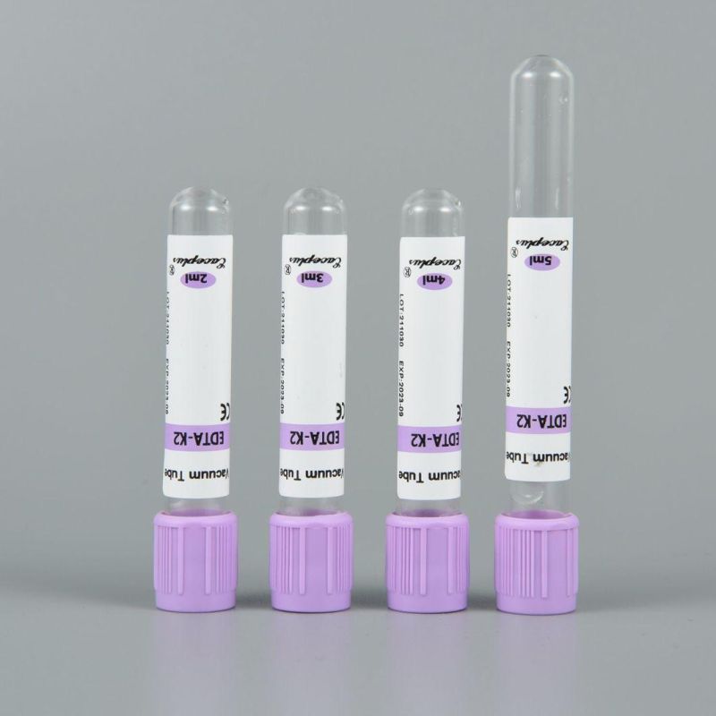 Siny China Wholesale Purple Cap EDTA K2/K3 Vacuum Blood Collection Tube (Vacuum Tube) with CE