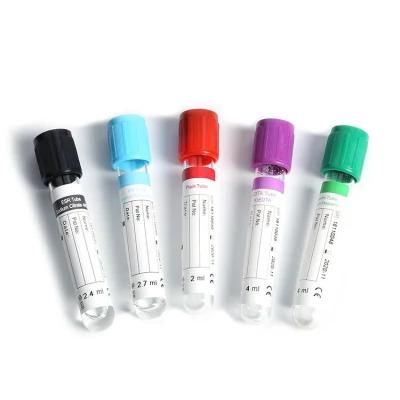 Medical Disposable Vacuum Blood Collection Tubes EDTA Tube with K2 K3 EDTA for Blood Analysis