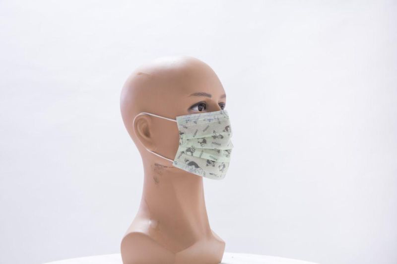 Disposable Non-Woven Protective Dust Earloop 3-Ply Face Mask