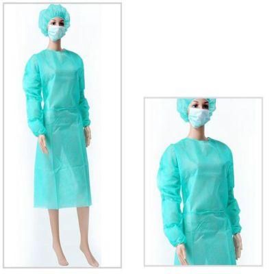 Waterproof Long Sleeve Non Woven PE Laminated Level 1level 2 Isolation Gown