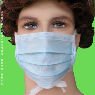 Nonwoven 3-Layer/PP Disposable Surgical Face Mask with 3-Ply