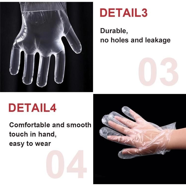 Custom Biodegradable PE Food Disposable Hand Plastic Gloves