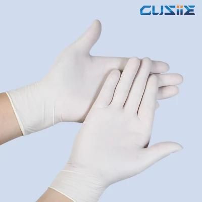 Safety Protective Latex Examination Disposable Gloves White Latex Disposable