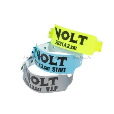 Waterproof Vinyl Material Wristband with Custom Logo for Events