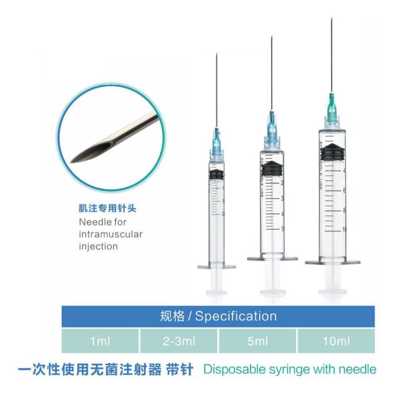 Disposable Medical Grade PP Syringe for Single Use with All Sizes