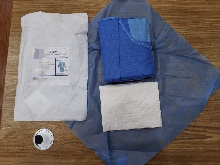 Ce SGS Certified Disposable Eo Sterile Non Woven Reinforced Surgical Gown SMS 40- 45GSM