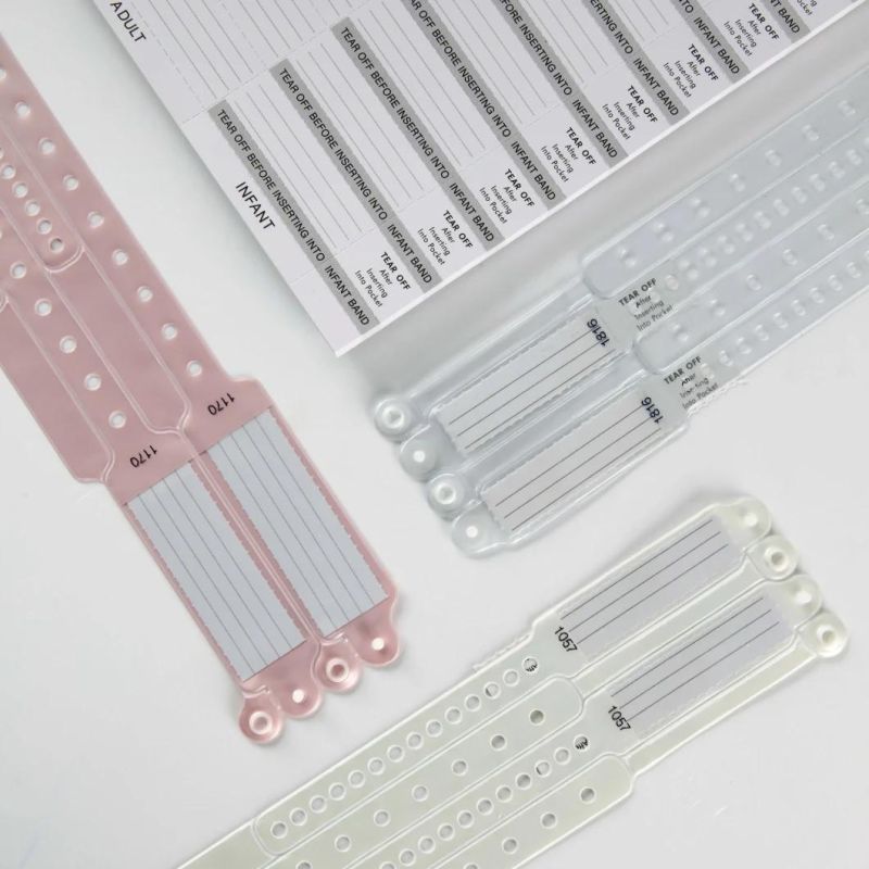 Disposable Hospital Insert Card Waterproof ID Bracelet for Mother and Baby