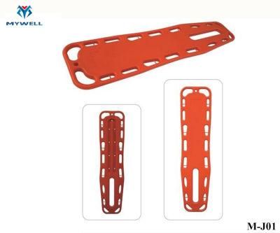 M-J01 High Quality PE Immobilization Plastic Rescue Spine Board with Head Immobilizer