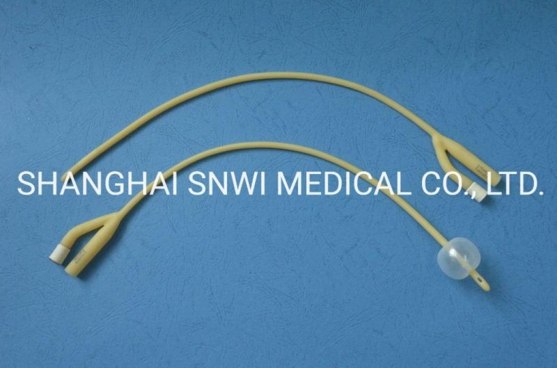 Medical 2 Way Urinary Catheter Hydrophilic Coating Catheters Pediatric or Adult Sizes Fr6 to Fr26 Sterile Urine Nelaton Silicone Coated Latex Foley Catheter