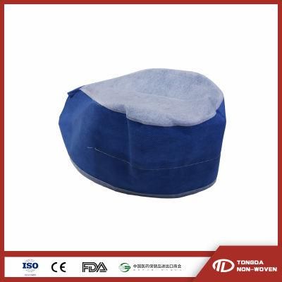 Factory Direct Supply Elastic Band Disposal Nonwoven Blue Bouffant Doctor Hat