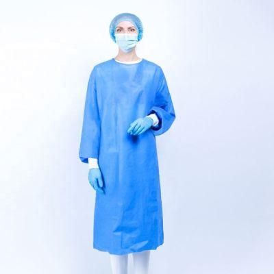 Single Use Disposable PP Nonwoven Reinforced Surgical Gown