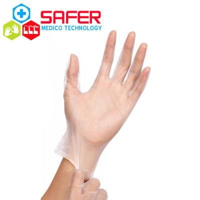 Disposable PVC Examination Clear Color Safety Vinyl Gloves 4 Mil
