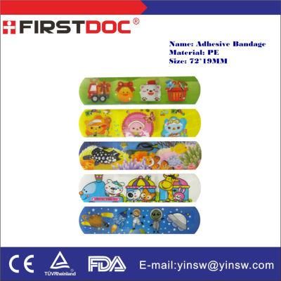 Assorted 72X19mm PE Cartoon Plaster Medtoons Cartoon Adhesive Bandages