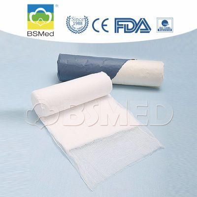 Competitive Price Bleached Absorbent Cotton Roll with Gauze for Hospital Use
