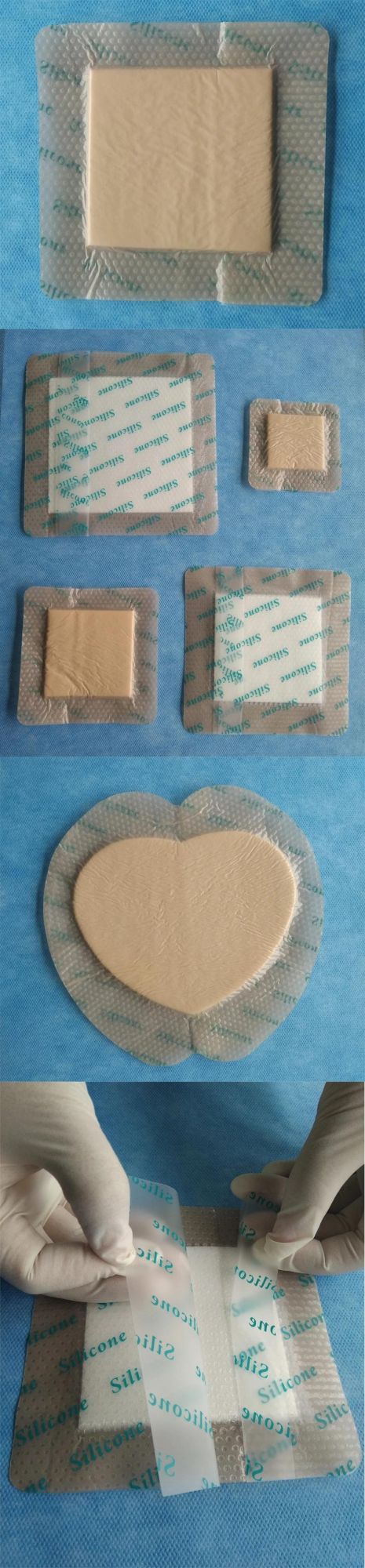 Medical Disposable Transparent Soft Silicone Wound Dressing Manufacturer Supply