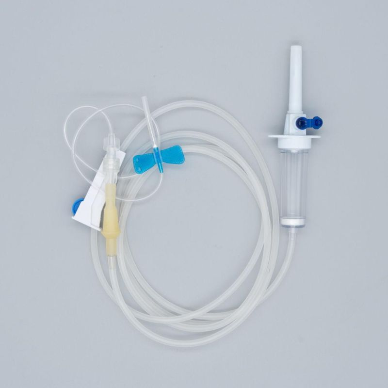 Disposable Infusion Set Vented Drip Chamber with Fliter, 1.5m Tubing, Luer Slip with Needle