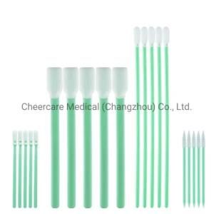 Dust Free Industrial Use Suppliers Rectangle Cleanroom Foam Tip Cleaning Swab for Solvent Printer Print Head