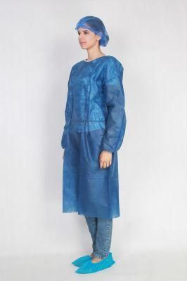 AAMI Level 2 Factory Protective 43GSM PP+PE Laminated Surgical Waterproof Disposable Isolation Gown