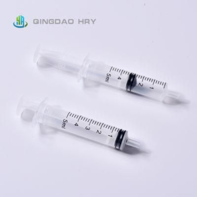 5ml Disposable Syringe Luer Slip Without Needle From Factory with FDA 510K CE&ISO Improved for Vaccine Stock Products and Fast Delivery