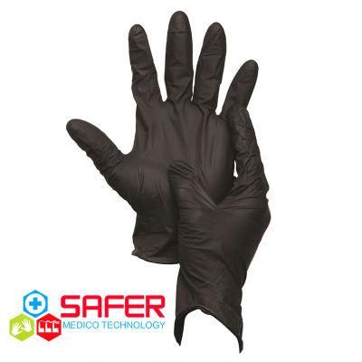 Examination Gloves Nitrile Powder Free Black Disposable