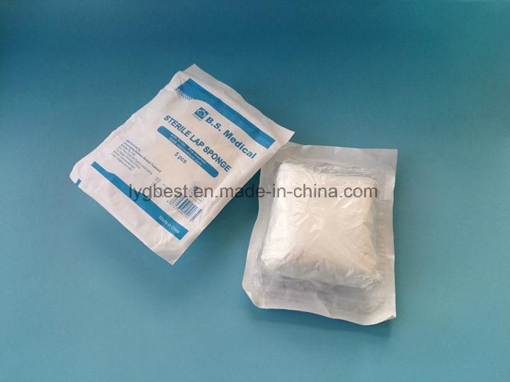 Medical Consumables 100%Raw Cotton Lap Sponge for Wound Care