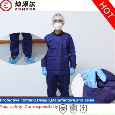 Resistance Light Liquid Chemical Solid Particles Spunbond and Breathable Film Coverall Surgical Clothes