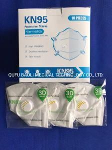 Professional Kn95mask with Valve Disposable Non-Woven Protection Respirator GB2626-2006 Standard Mask