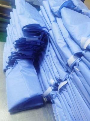 SMS Non Woven Protective Clothing Disposable Isolation Gown, Level 3