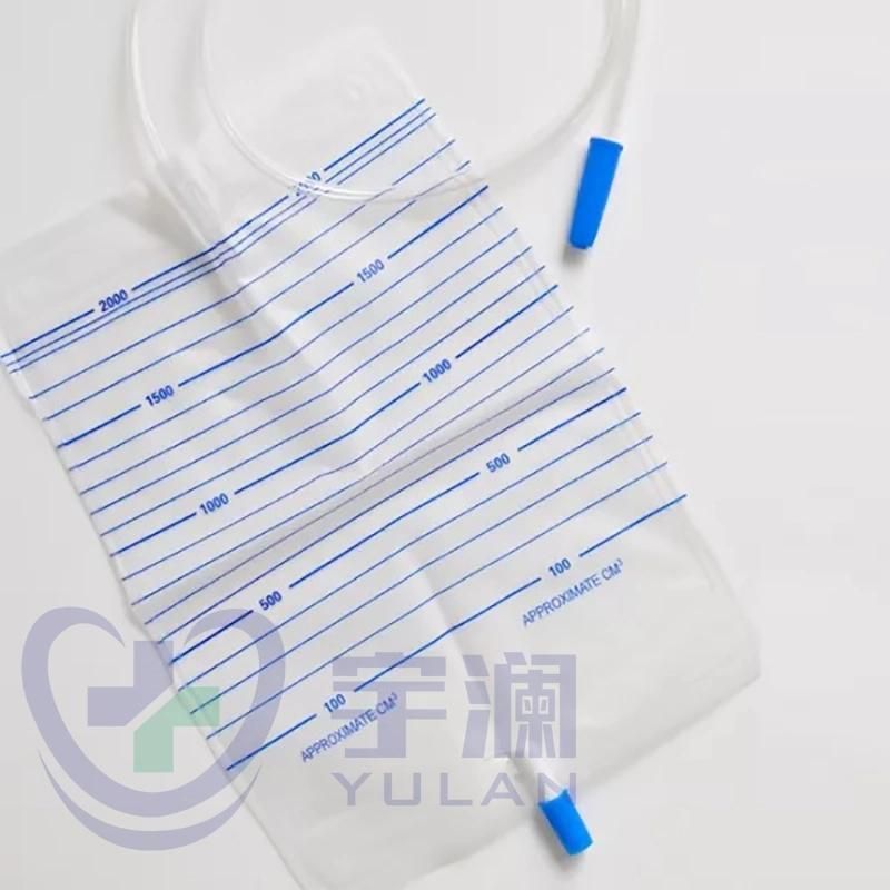 Disposable Sterilize Urine Bag Urine Collection Drainage Bag 2000ml with Push-Pull Valve