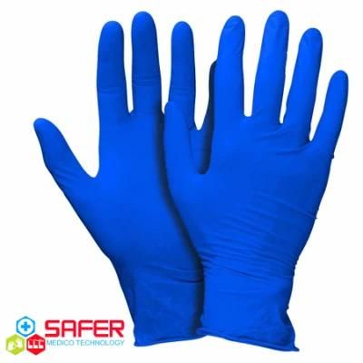 Anti Virus Cobalt Blue Disposable Safety Nitrile Medical Gloves