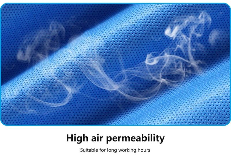 Disposable Surgicalgowns Waterproof Surgicaldress Surgicalclothes SMS Medicaldisposable Blue CE Class I Elastic Cuff