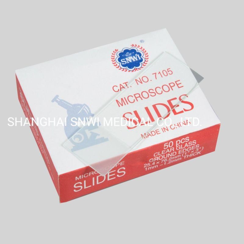 Disposable Medical Lab Consumable Polishing Adhesion Microscope Slides Frosted Ground Edge