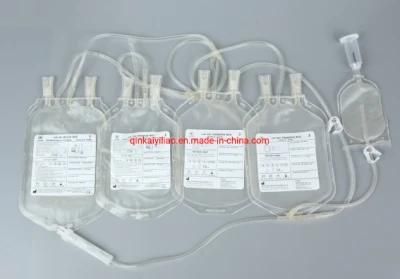 Ce/ISO 13485 Medical Disposable 250ml 450ml 500ml Single Cpda Blood Collection Bag