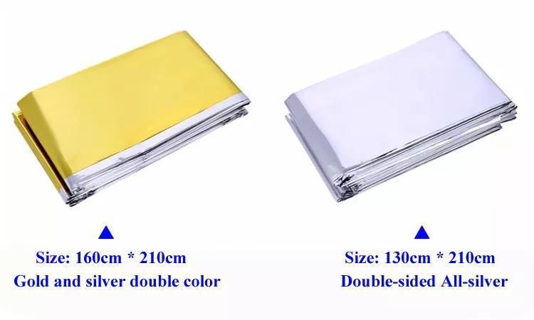 2022 First Aid Blanket Wholesale Windproof and Waterproof Foil Mylar Blanket Thermal Emergency Survival Rescue Pet Foil Emergency Blanket