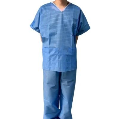 Non-Sterile Nonwoven Disposable Isolation Gowns Gown Anti-Static Aatcc 42 Level 1