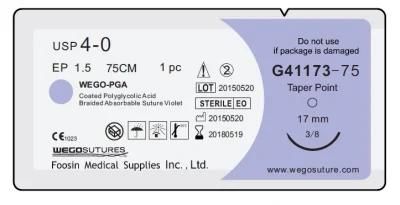 Polyglycolic Acid Surgical Sutures in Violet or Undyed