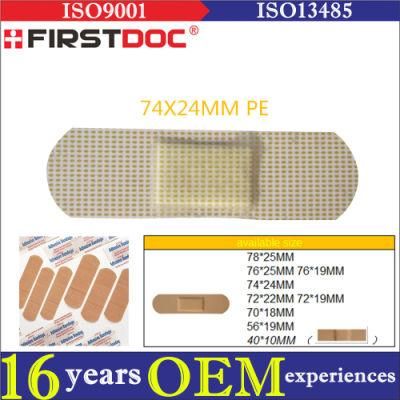 High Quality OEM 74*24 PE Material Dots Printing Adhesive Bandages