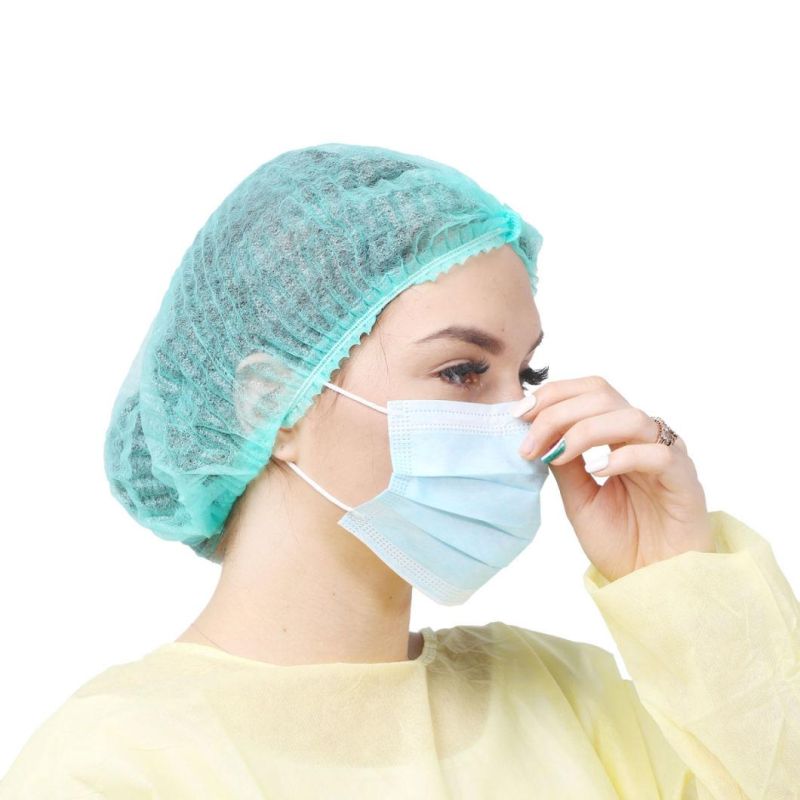 CE En14683 Type 2r Anti Droplets Virus Bacterial 3 Ply Non-Woven Medical Procedure Pleated Earloop Disposable Surgical Face Mask